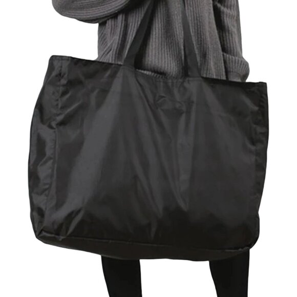 Grocery Shopping Foldable Compact Reusable Washable Zip Top Lightweight Tote Bag - Picture 3 of 5